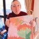 Amy with her painting